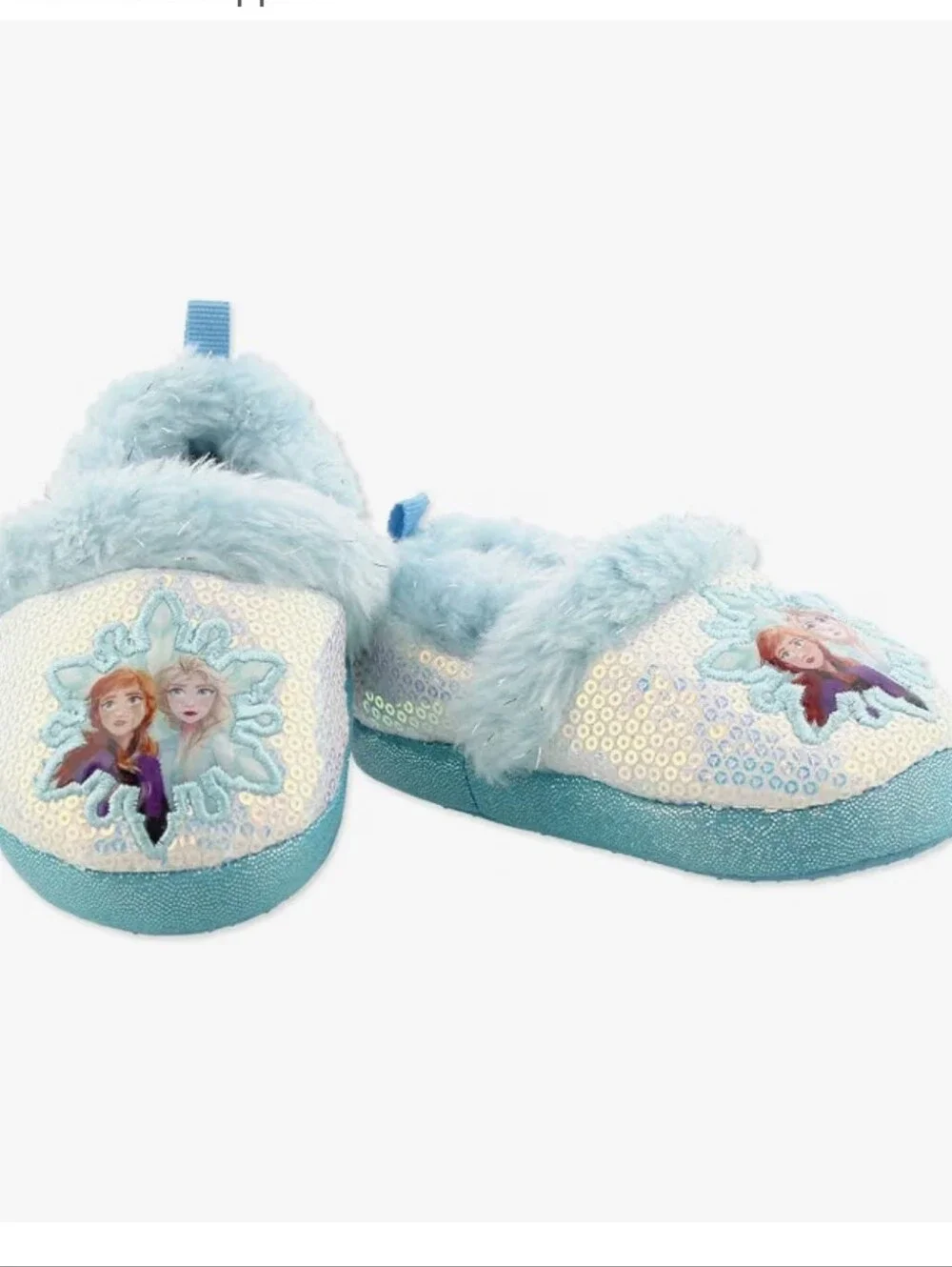 Disney Frozen Elsa Anna Girls Toddler Indoor Plush A-Line House Slippers 11/12